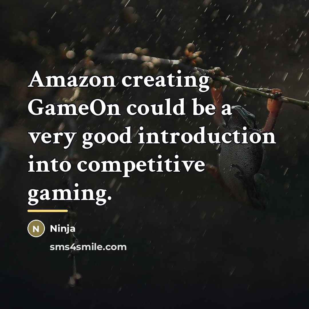 “Amazon creating GameOn could be a very good introduction into…” quote by Ninja