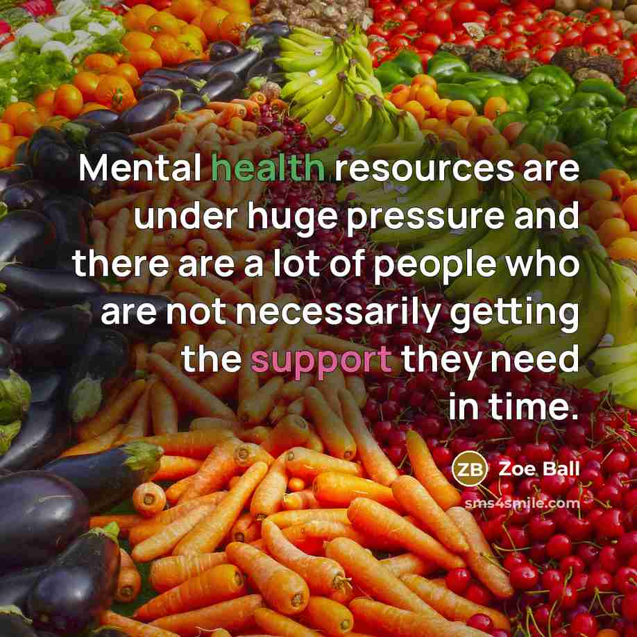 “Mental health resources are under huge pressure and there are…” quote by Zoe Ball