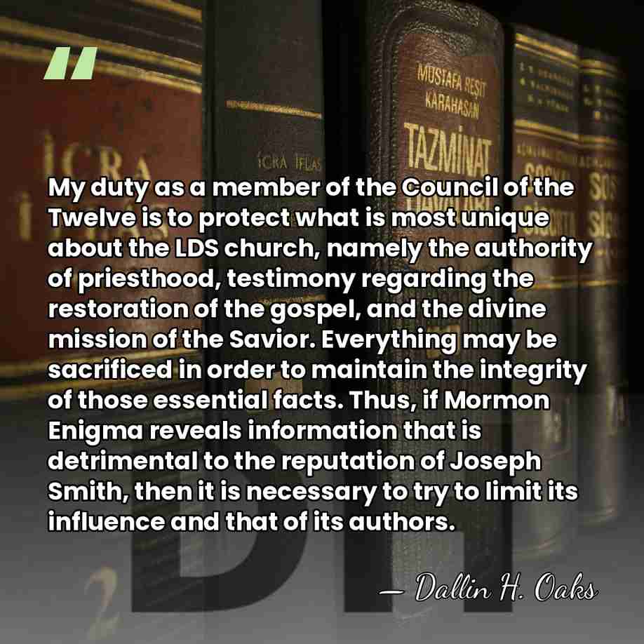 My duty as a member of the Council of the Twelve is&hellip; - Dallin H. Oaks