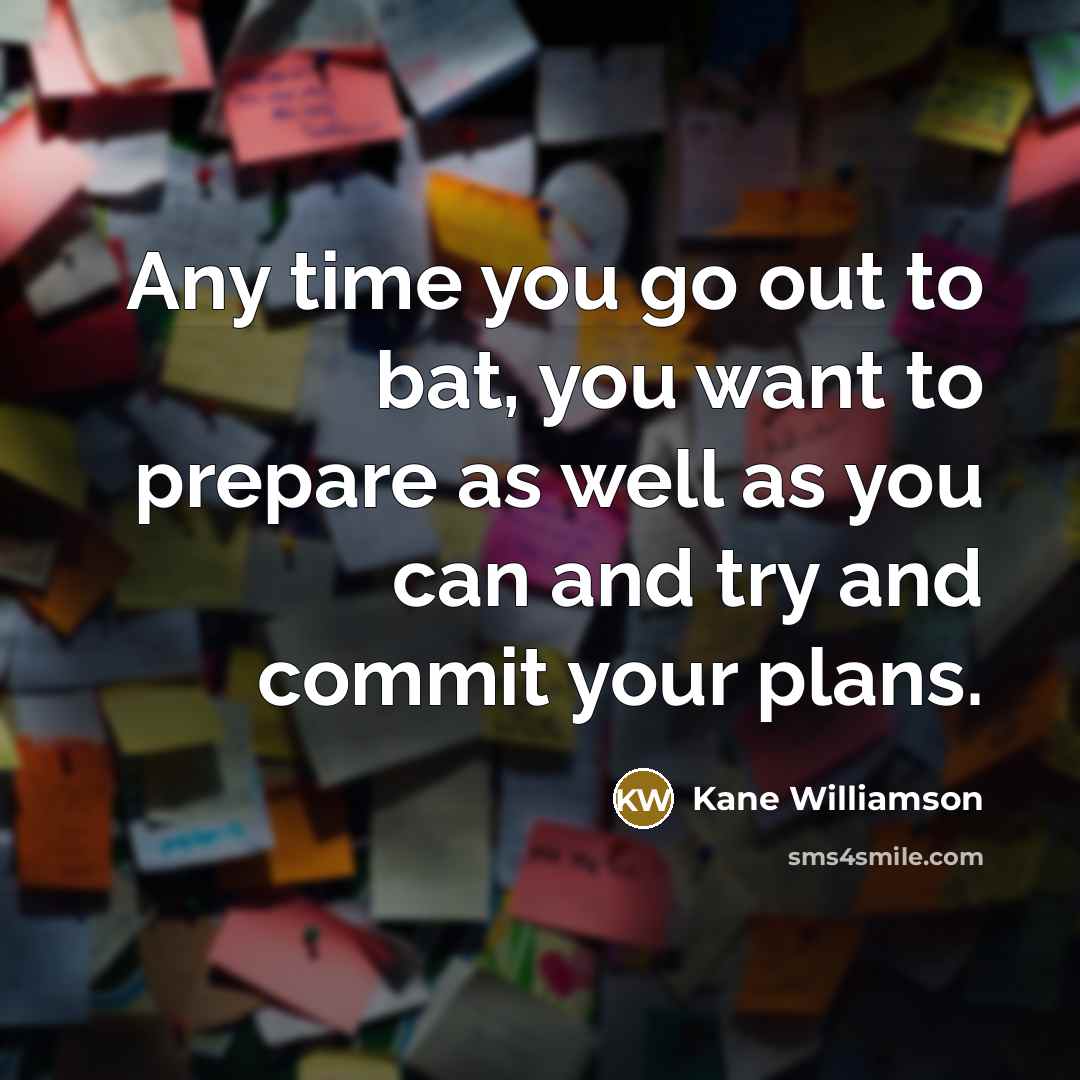 “Any time you go out to bat, you want to…” quote by Kane Williamson