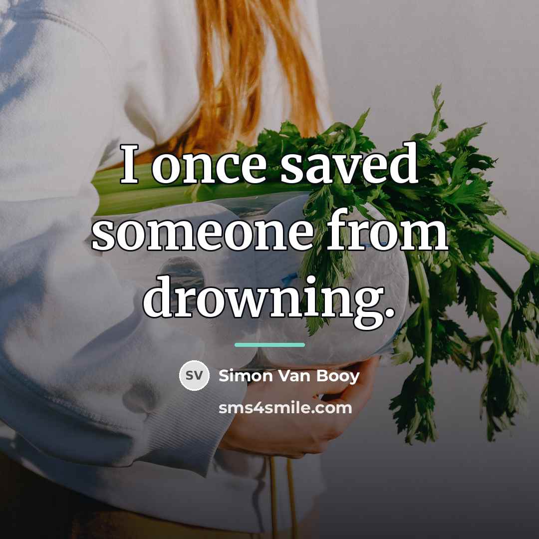“I once saved someone from drowning.…” quote by Simon Van Booy