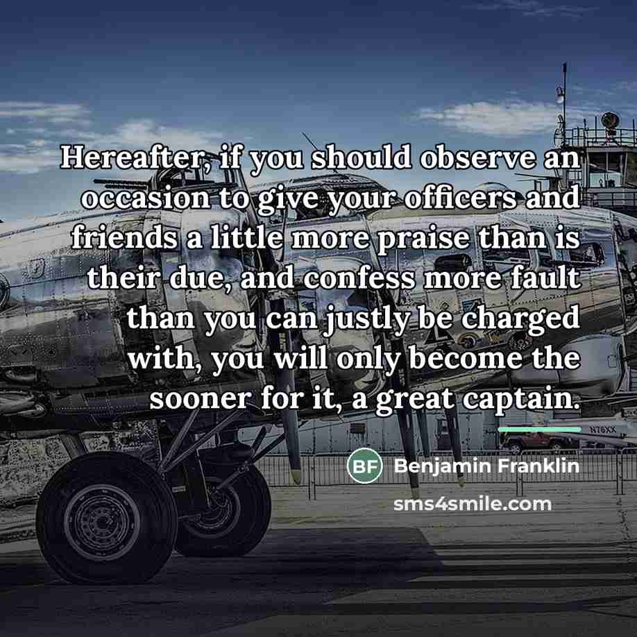 “Hereafter, if you should observe an occasion to give your…” quote by Benjamin Franklin