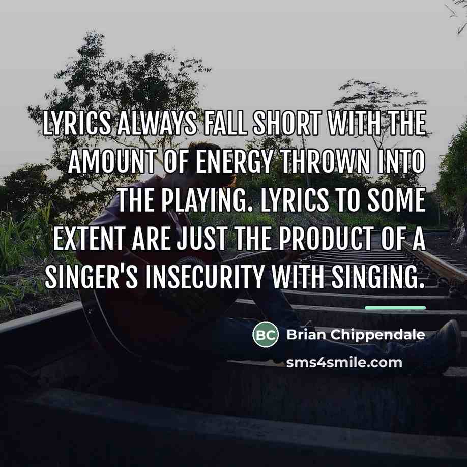 “Lyrics always fall short with the amount of energy thrown…” quote by Brian Chippendale