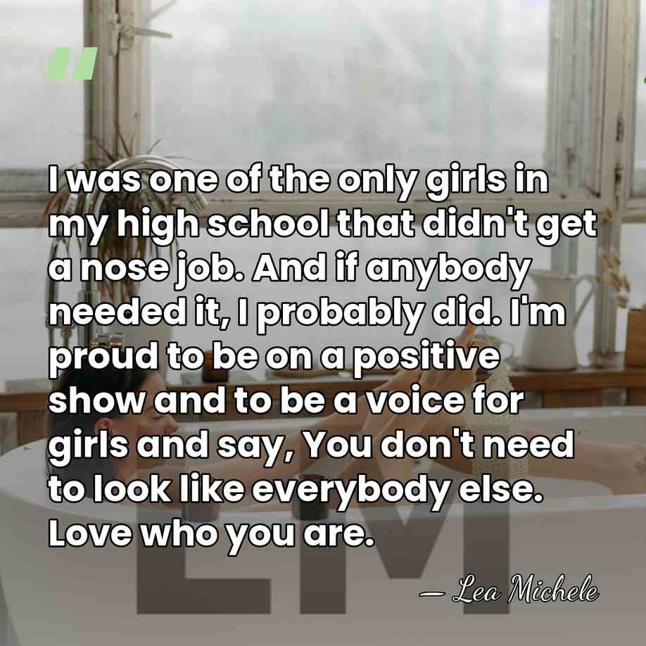 I was one of the only girls in my high school that&hellip; - Lea Michele