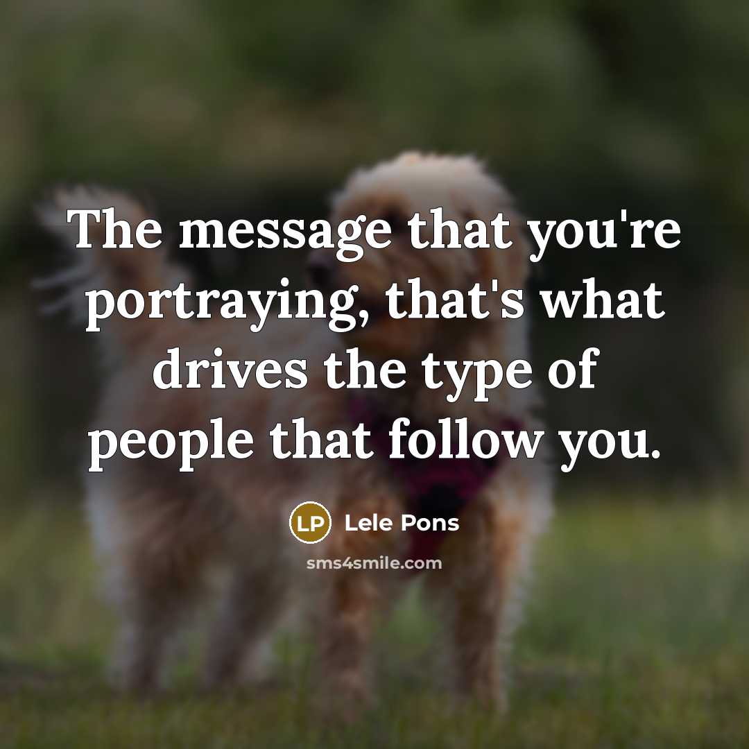 “The message that you're portraying, that's what drives the type…” quote by Lele Pons