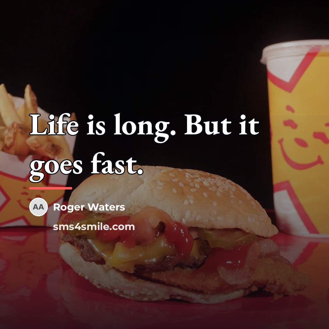 “Life is long. But it goes fast.…” quote by Roger Waters