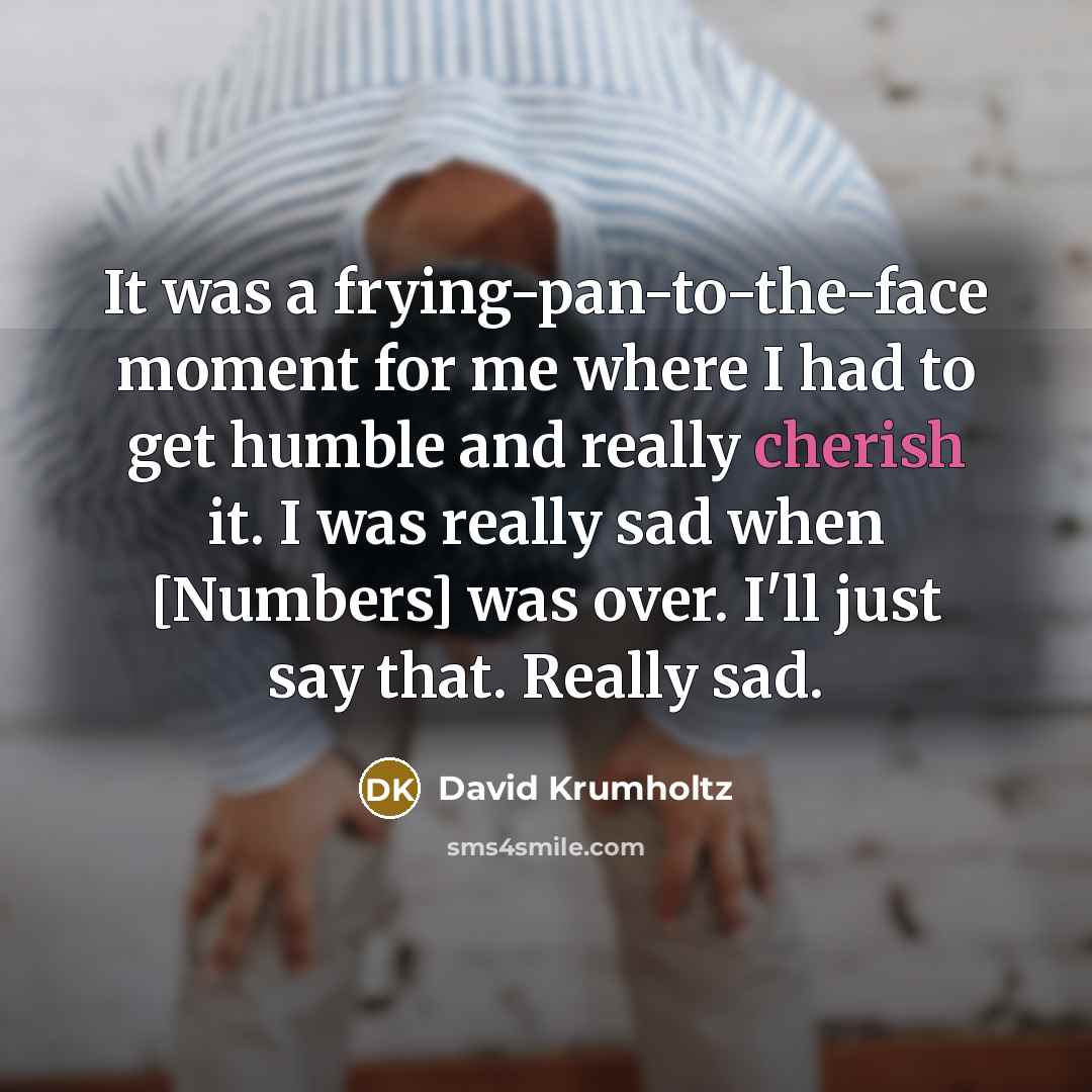 “It was a frying-pan-to-the-face moment for me where I had…” quote by David Krumholtz