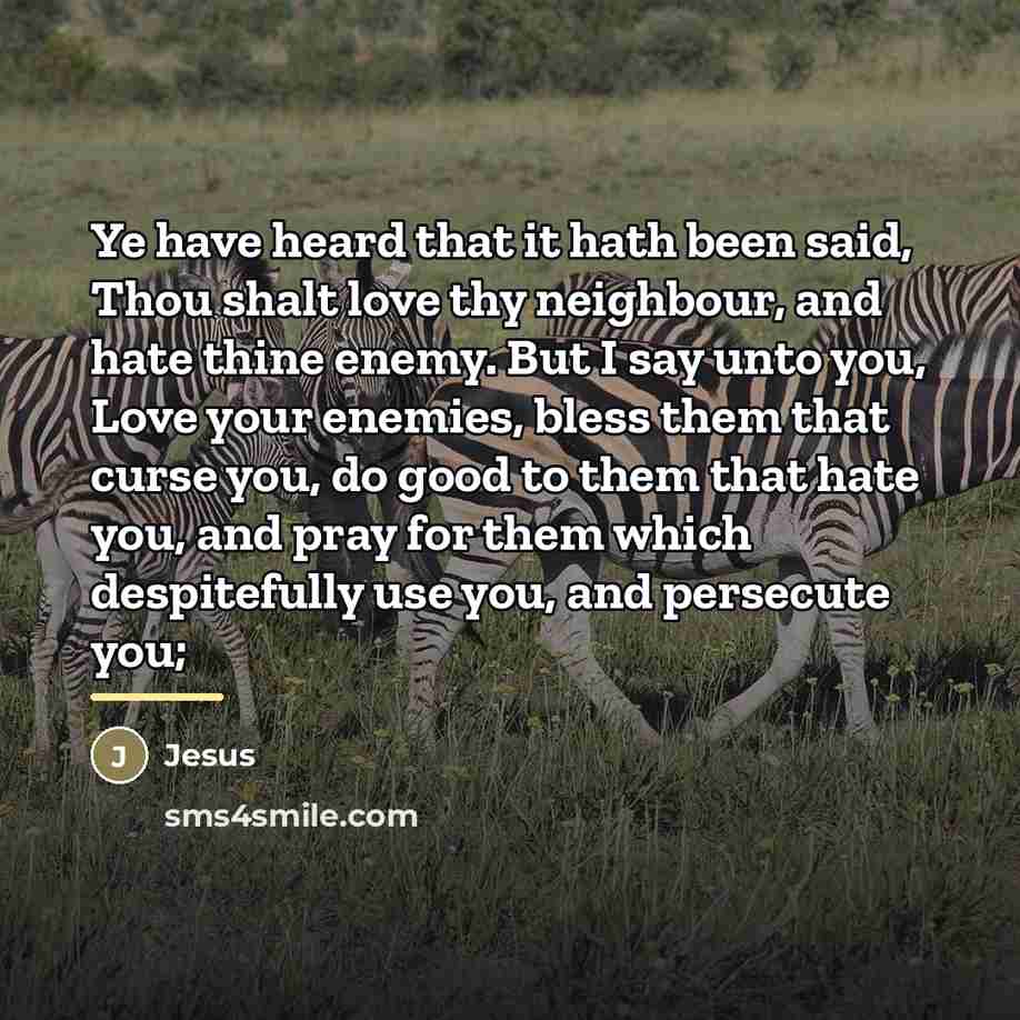 “Ye have heard that it hath been said, Thou shalt…” quote by Jesus