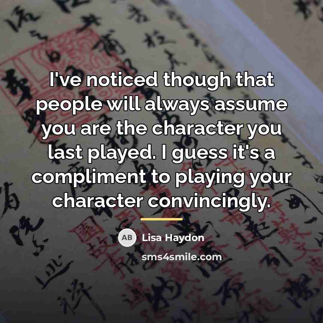 “I've noticed though that people will always assume you are…” quote by Lisa Haydon