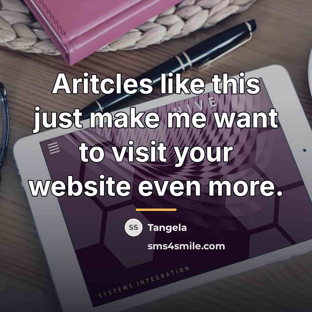 “Aritcles like this just make me want to visit your…” quote by Tangela