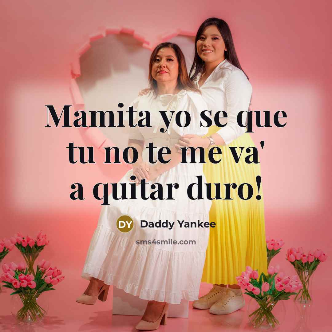 “Mamita yo se que tu no te me va' a quitar duro!” quote by Daddy Yankee