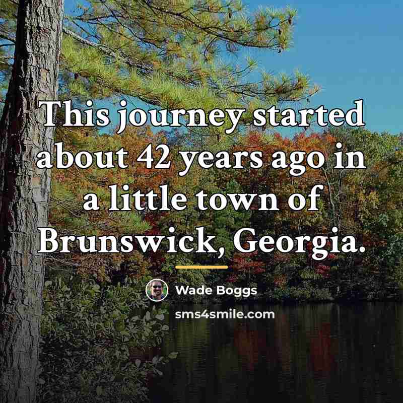 “This journey started about 42 years ago in a little…” quote by Wade Boggs
