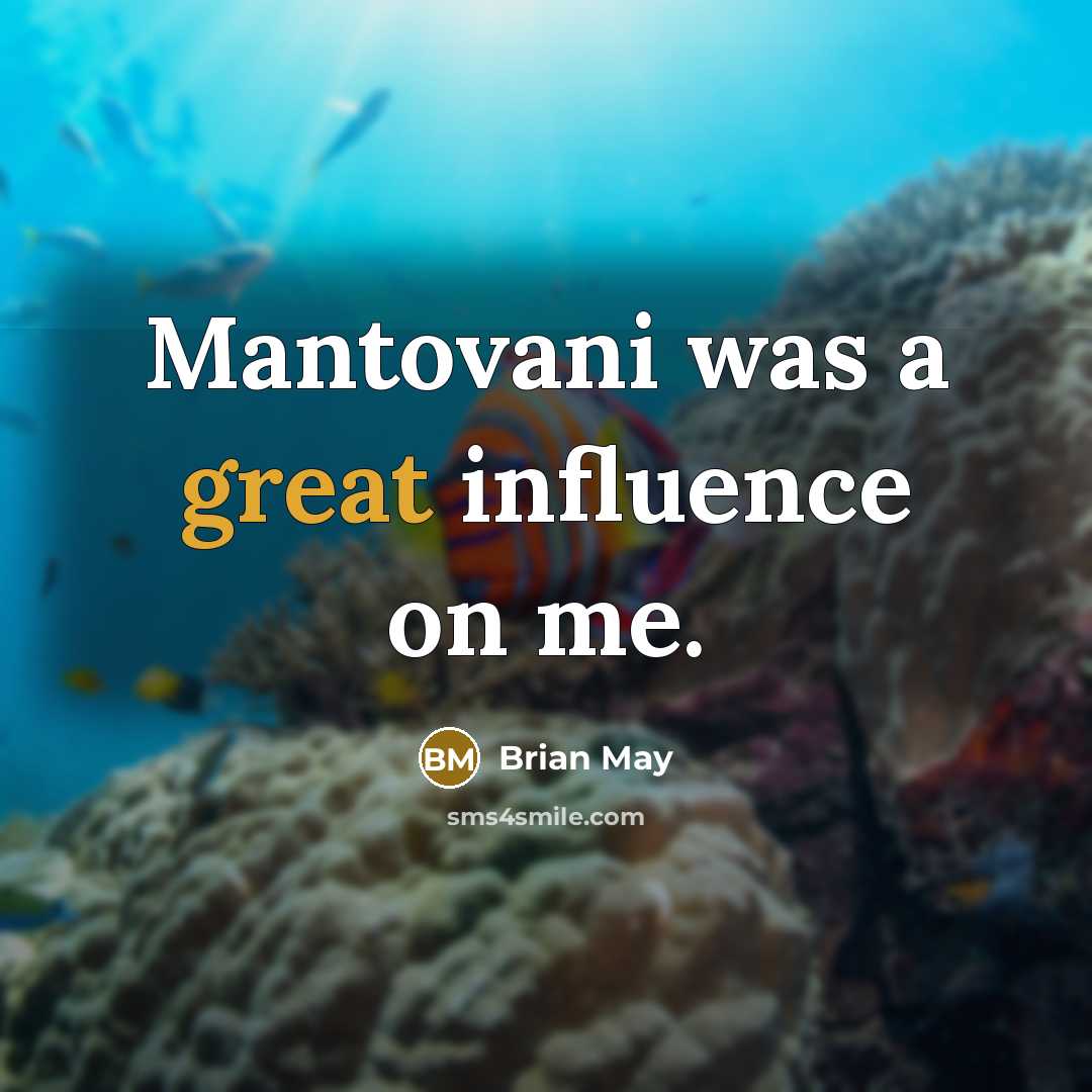 “Mantovani was a great influence on me.” quote by Brian May