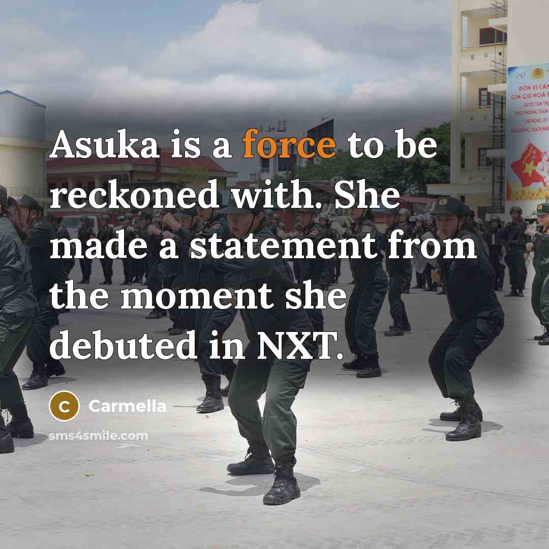 “Asuka is a force to be reckoned with. She made…” quote by Carmella