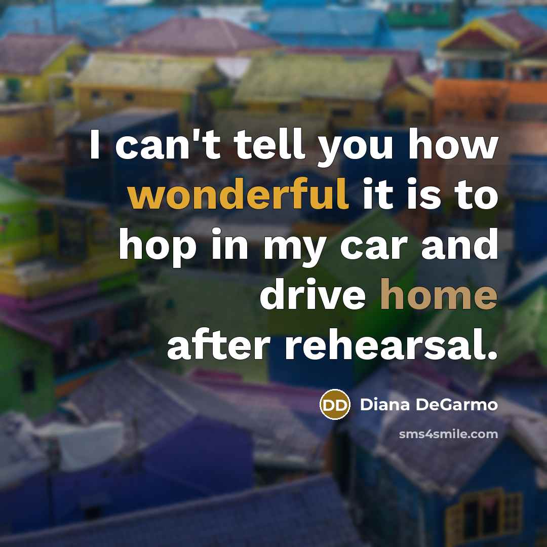 “I can't tell you how wonderful it is to hop…” quote by Diana DeGarmo