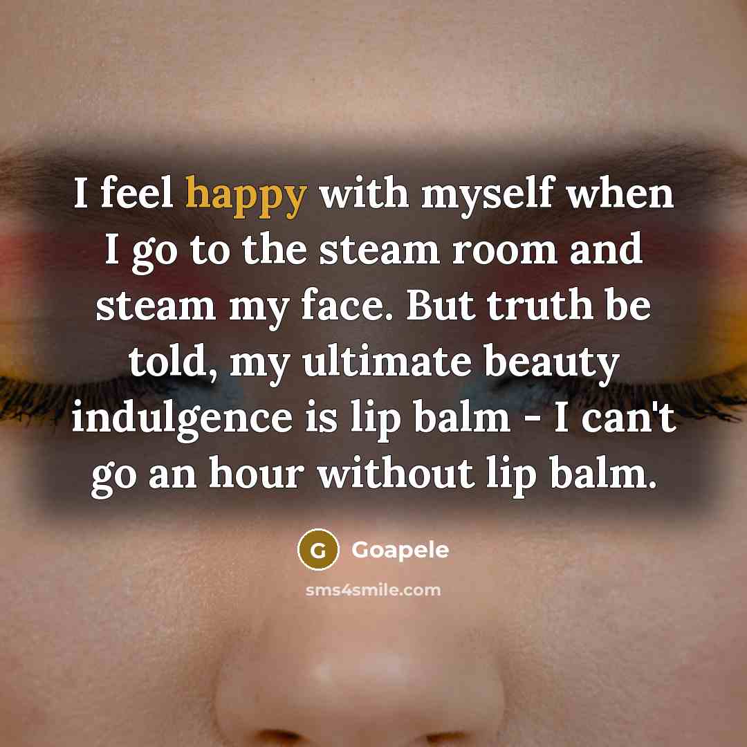 “I feel happy with myself when I go to the…” quote by Goapele