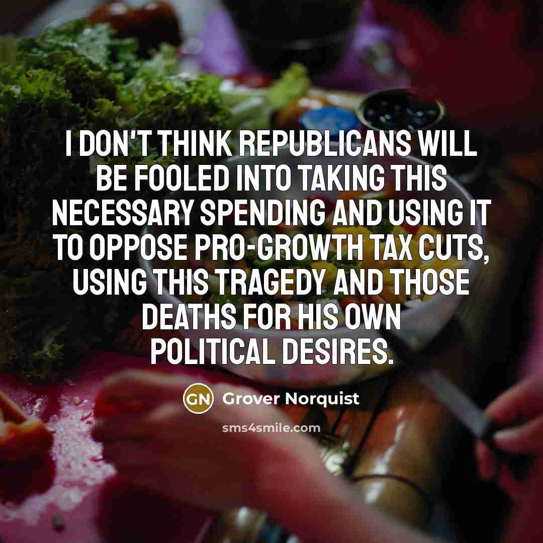 “I don't think Republicans will be fooled into taking this…” quote by Grover Norquist