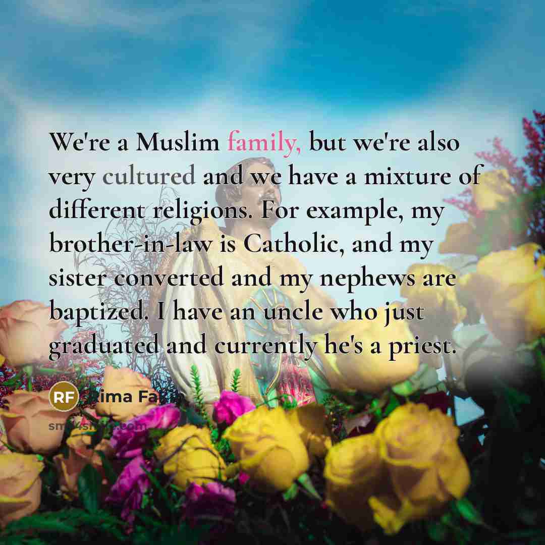 “We're a Muslim family, but we're also very cultured and…” quote by Rima Fakih