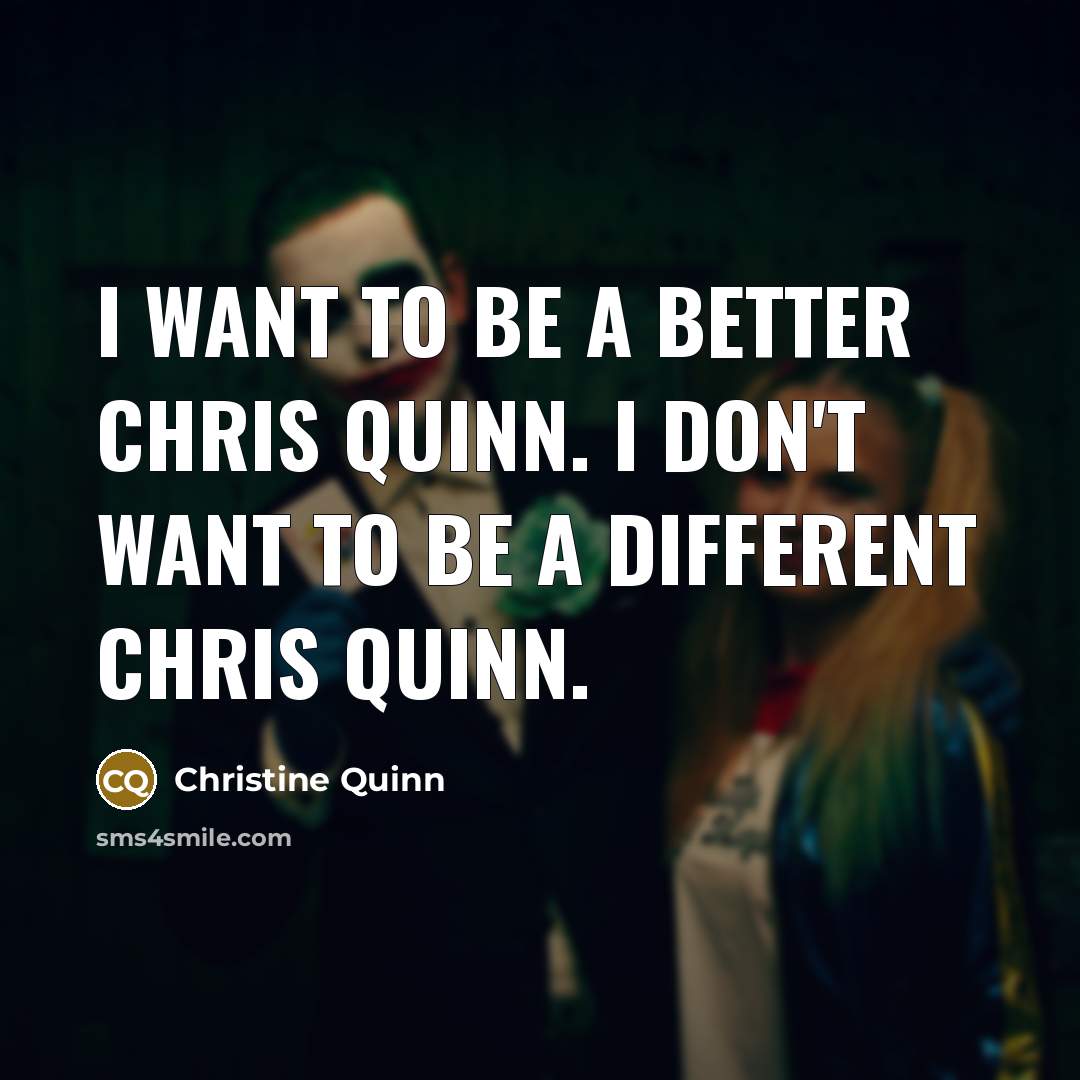 “I want to be a better Chris Quinn. I don't…” quote by Christine Quinn