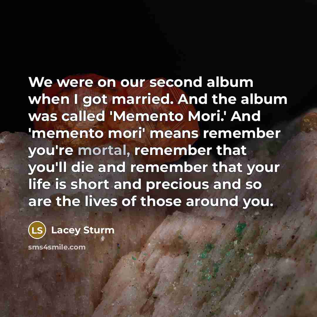 “We were on our second album when I got married.…” quote by Lacey Sturm