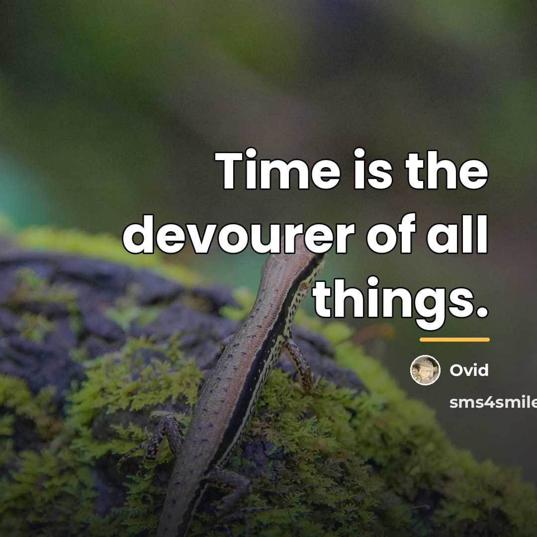 “Time is the devourer of all things.…” quote by Ovid
