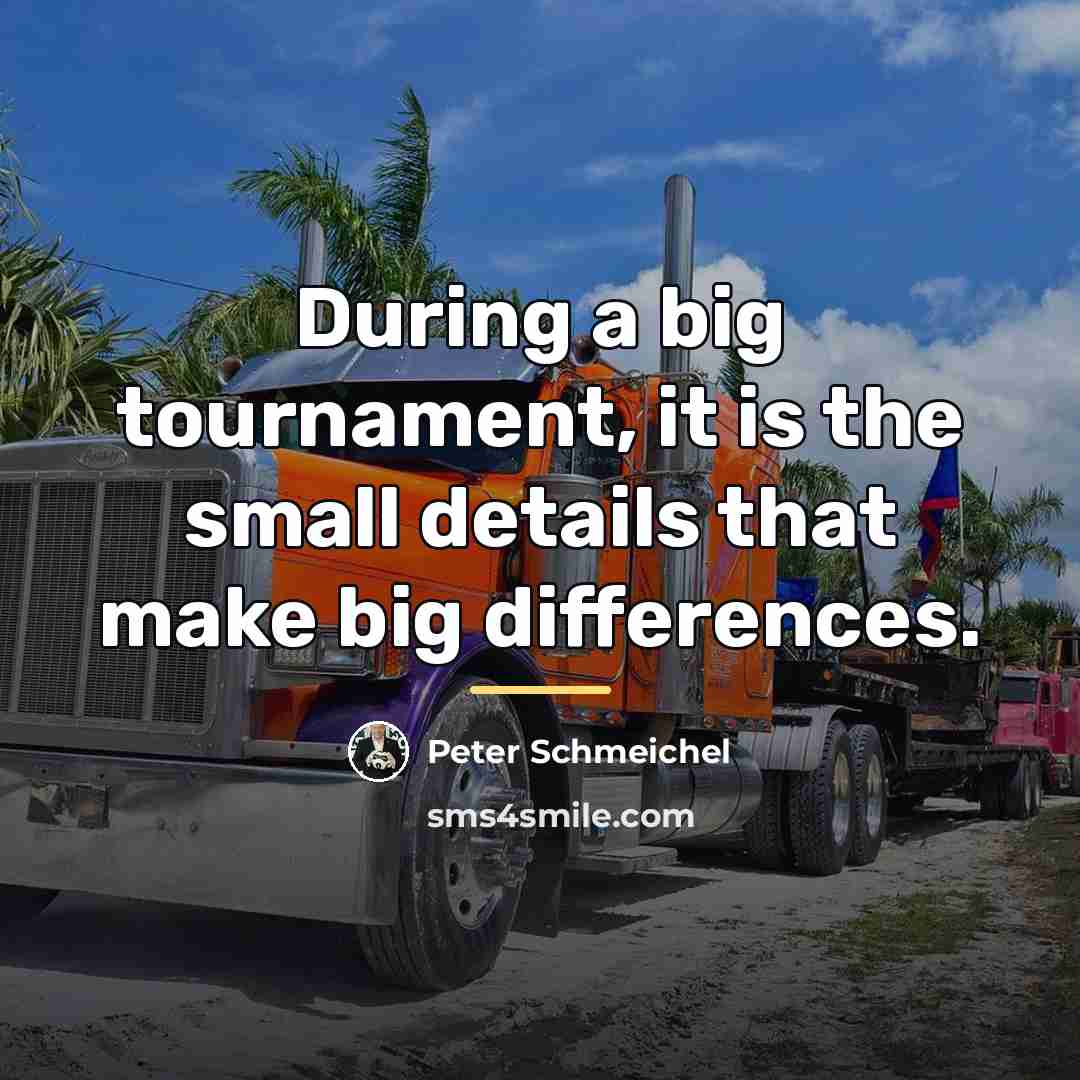 “During a big tournament, it is the small details that…” quote by Peter Schmeichel