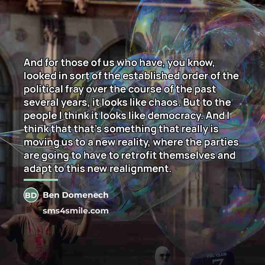 “And for those of us who have, you know, looked…” quote by Ben Domenech