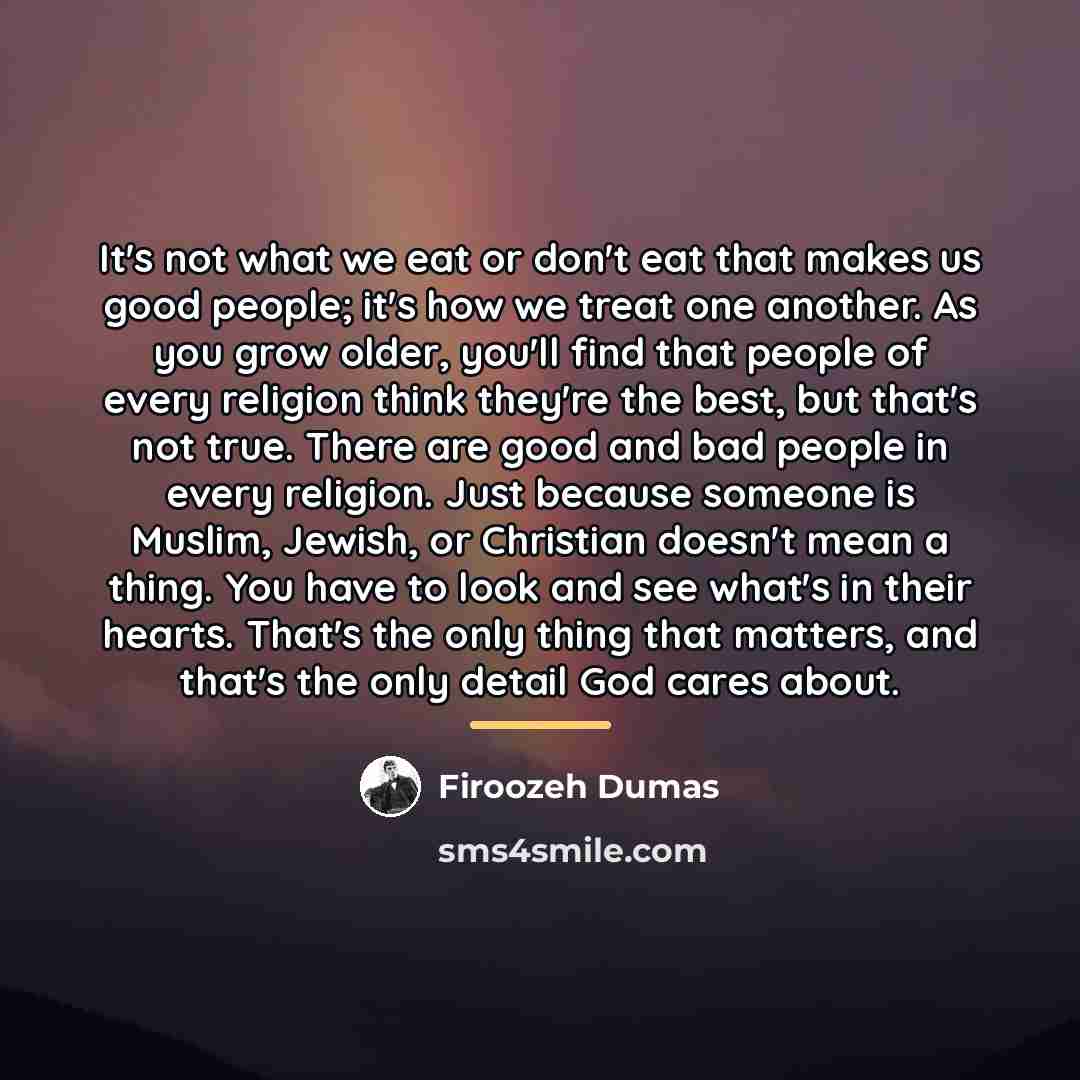 “It's not what we eat or don't eat that makes…” quote by Firoozeh Dumas