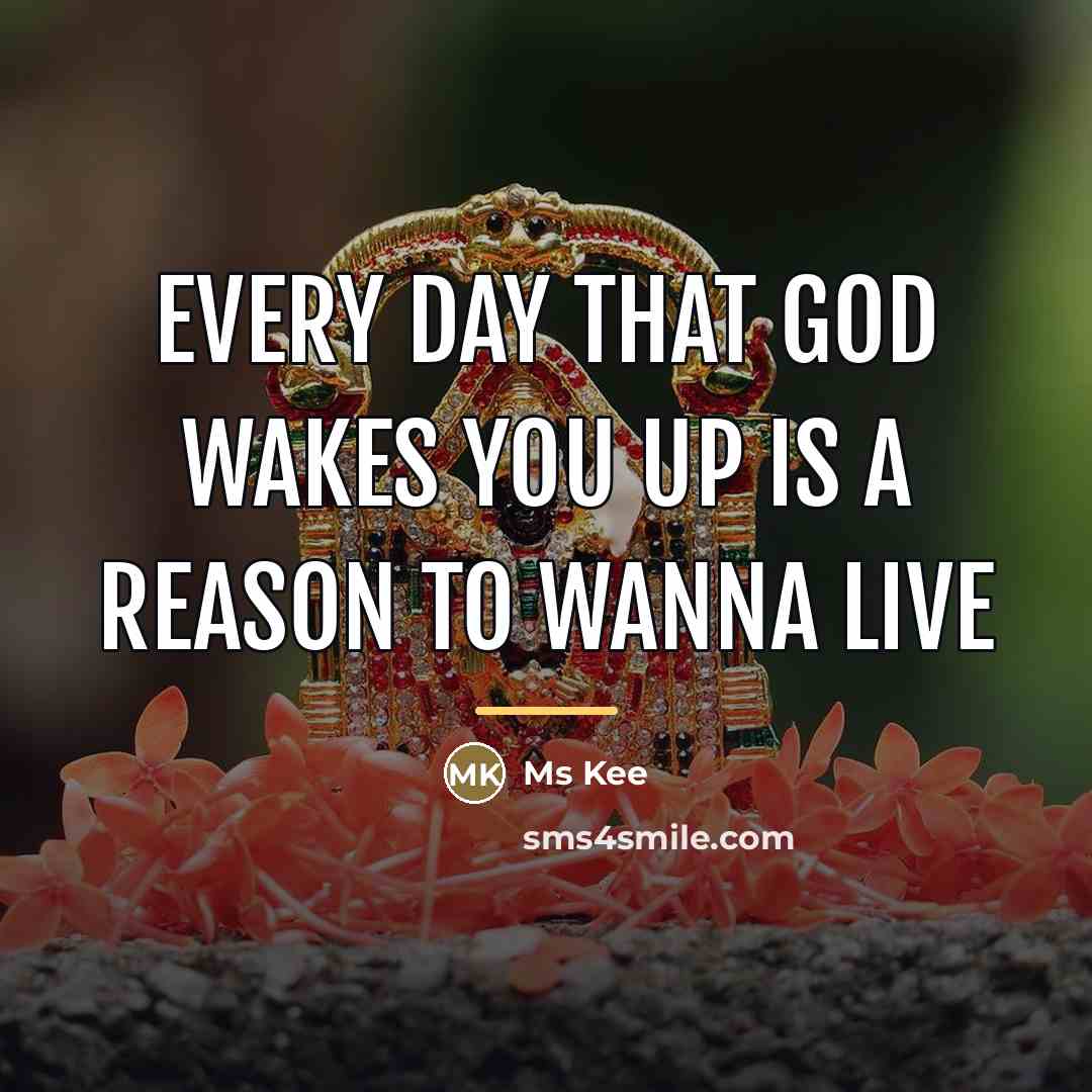“Every day that God wakes you up is a reason…” quote by Ms Kee