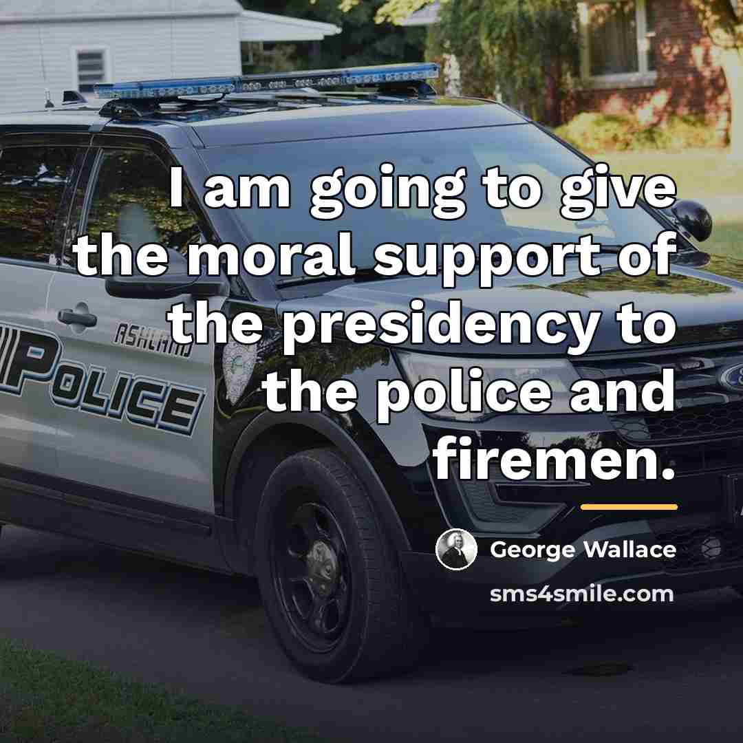 “I am going to give the moral support of the…” quote by George Wallace