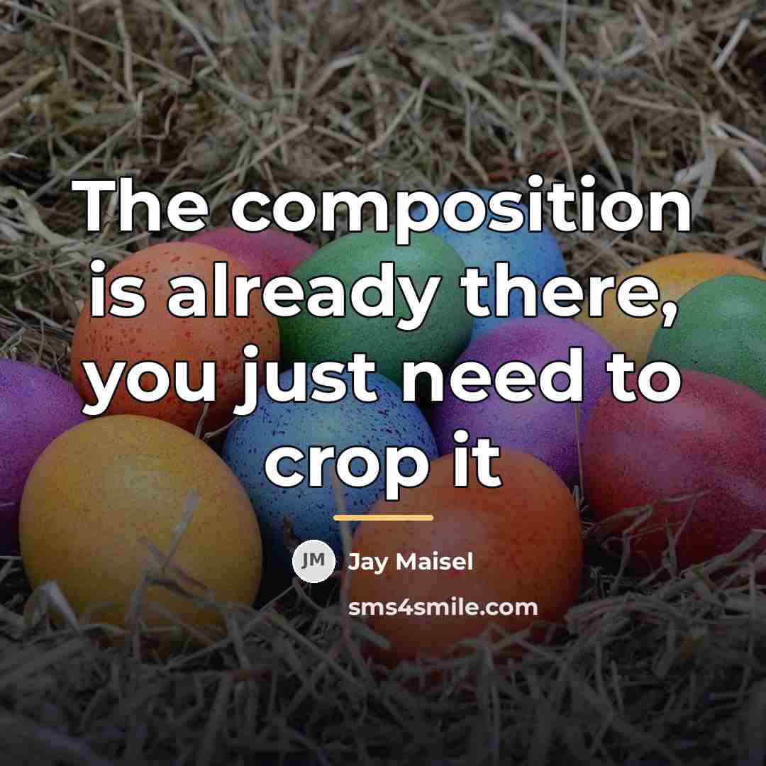 “The composition is already there, you just need to crop…” quote by Jay Maisel