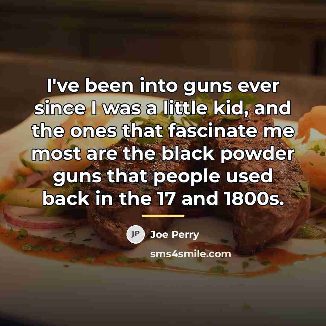 “I've been into guns ever since I was a little…” quote by Joe Perry