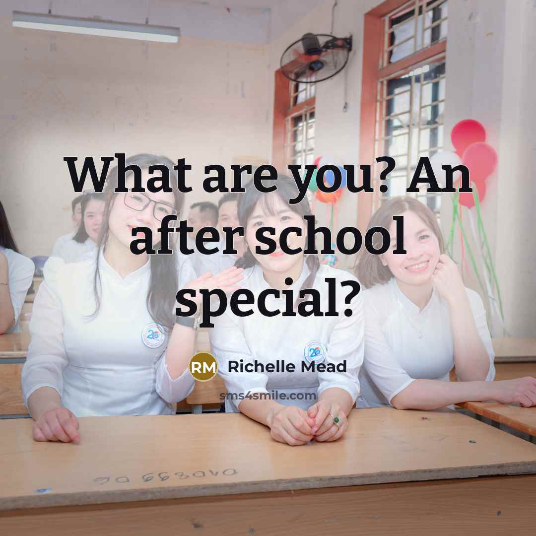 “What are you? An after school special?…” quote by Richelle Mead