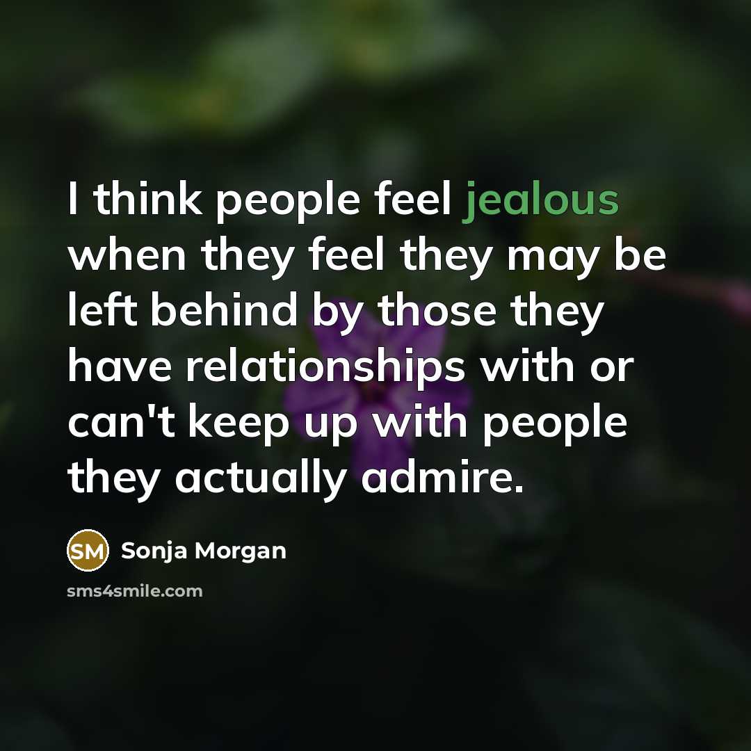 “I think people feel jealous when they feel they may…” quote by Sonja Morgan
