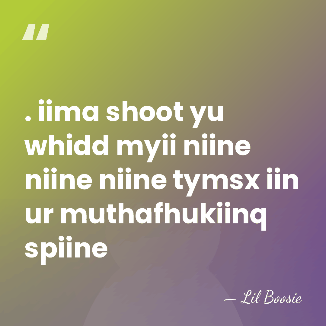 . iima shoot yu whidd myii niine niine niine tymsx iin ur&hellip; - Lil Boosie