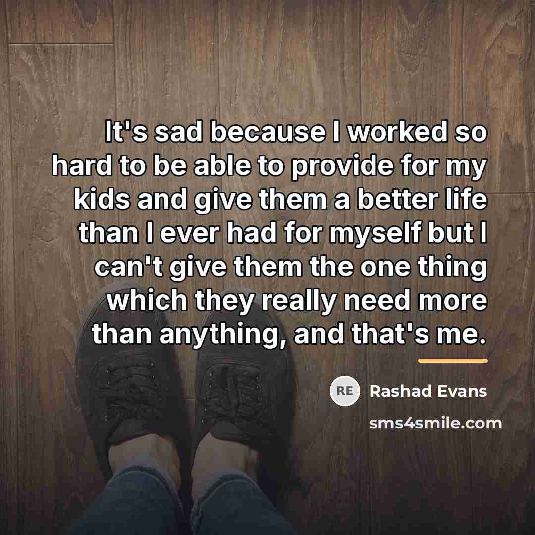 “It's sad because I worked so hard to be able…” quote by Rashad Evans