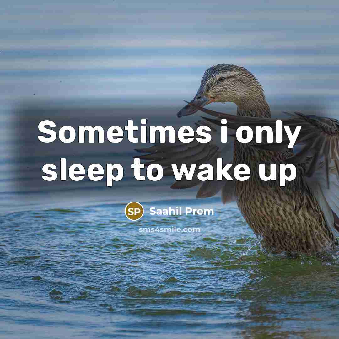“Sometimes i only sleep to wake up…” quote by Saahil Prem