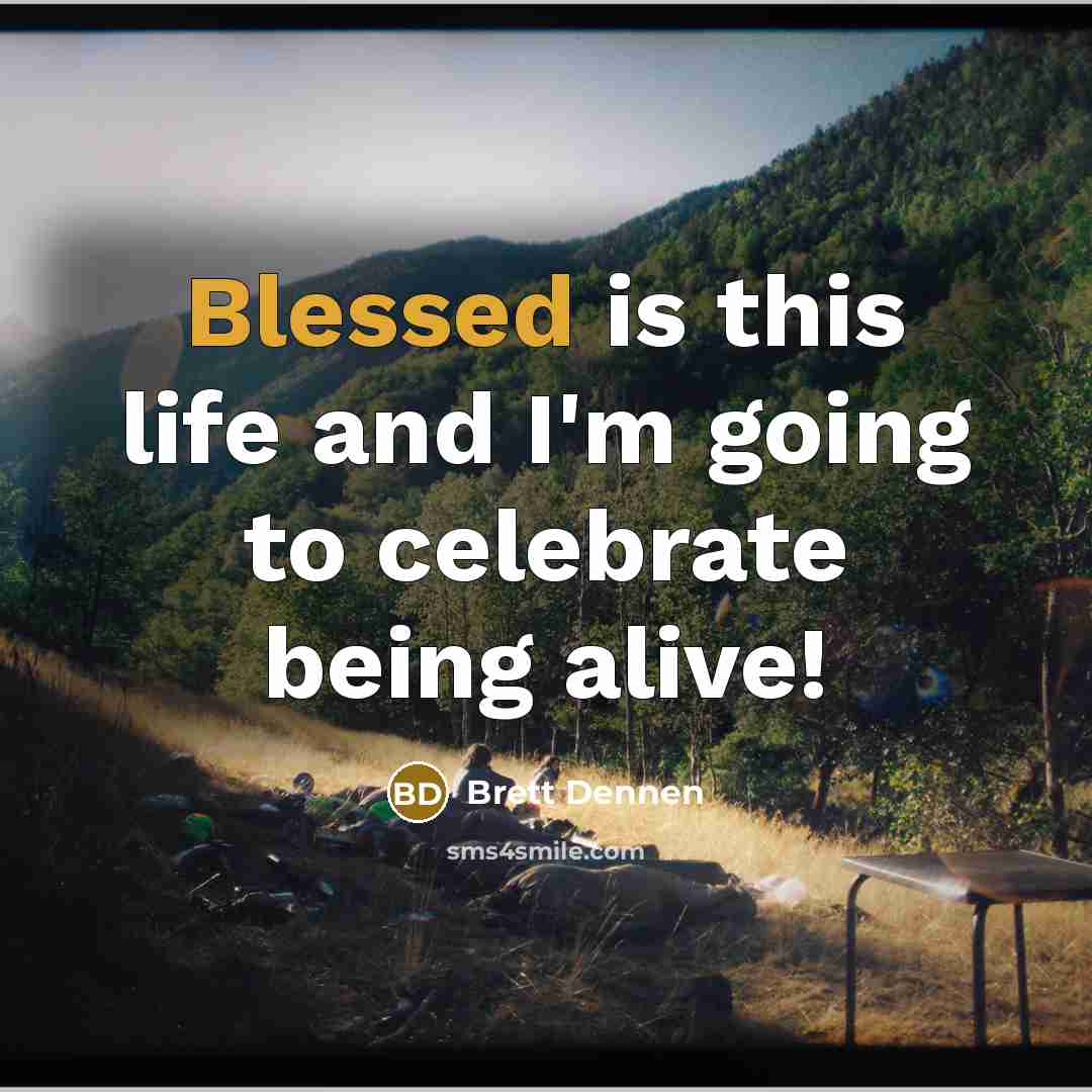 “Blessed is this life and I'm going to celebrate being…” quote by Brett Dennen