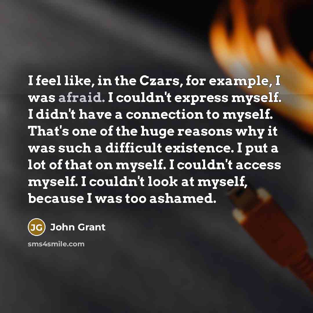 “I feel like, in the Czars, for example, I was…” quote by John Grant