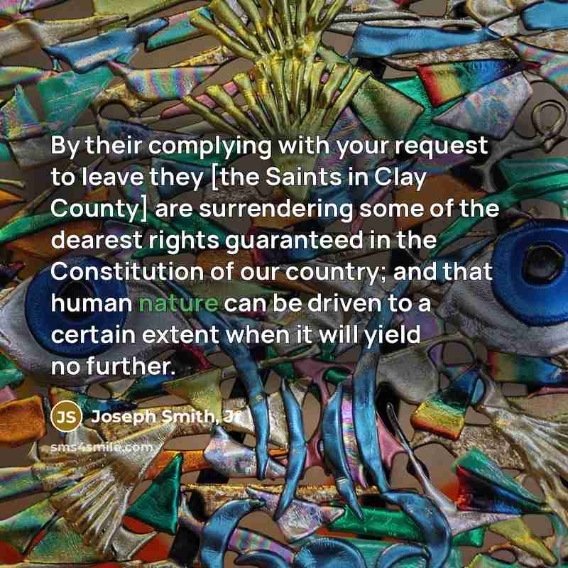 “By their complying with your request to leave they [the…” quote by Joseph Smith, Jr