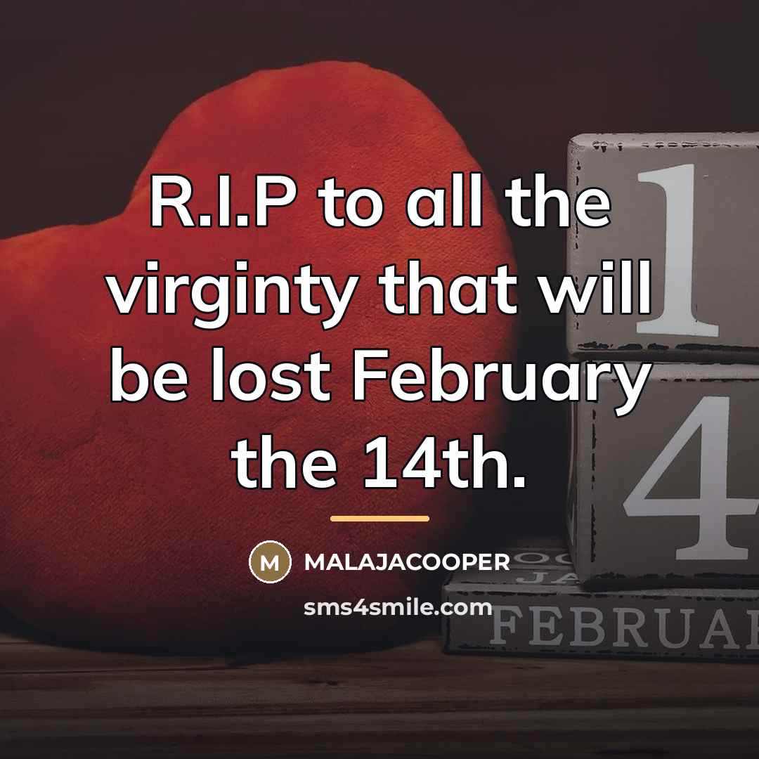 “R.I.P to all the virginty that will be lost February…” quote by Malajacooper