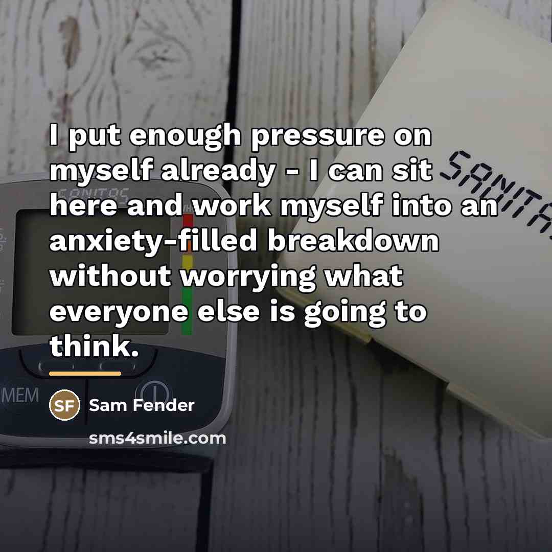 “I put enough pressure on myself already - I can…” quote by Sam Fender