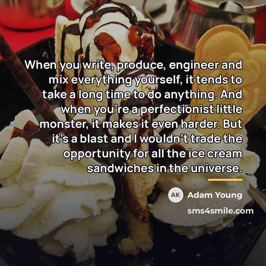 “When you write, produce, engineer and mix everything yourself, it…” quote by Adam Young