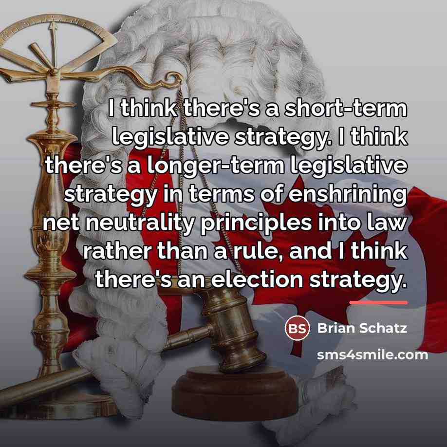 “I think there's a short-term legislative strategy. I think there's…” quote by Brian Schatz