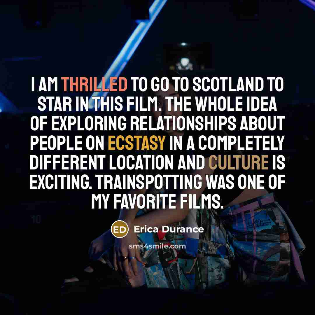 “I am thrilled to go to Scotland to star in…” quote by Erica Durance