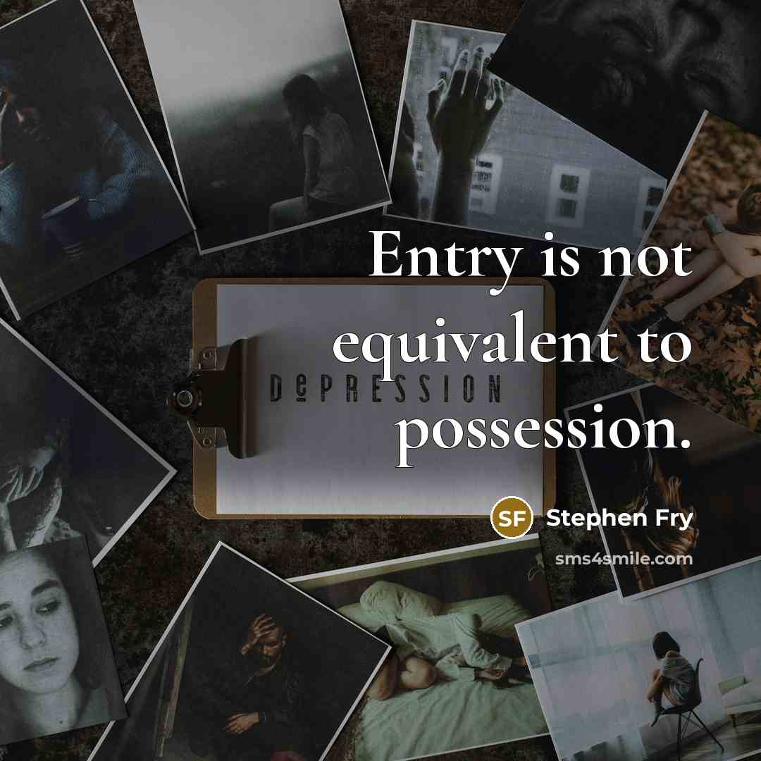“Entry is not equivalent to possession.…” quote by Stephen Fry