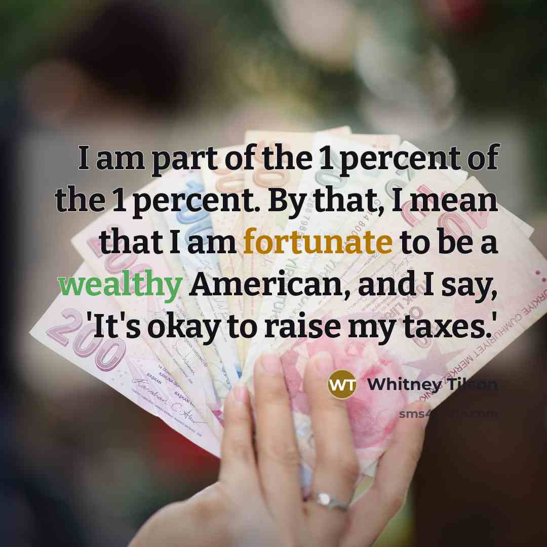 “I am part of the 1 percent of the 1…” quote by Whitney Tilson