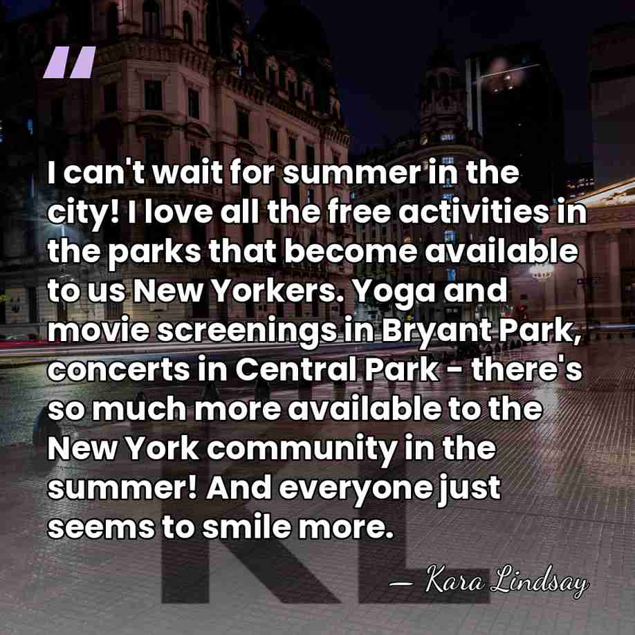 I can't wait for summer in the city! I love all the&hellip; - Kara Lindsay