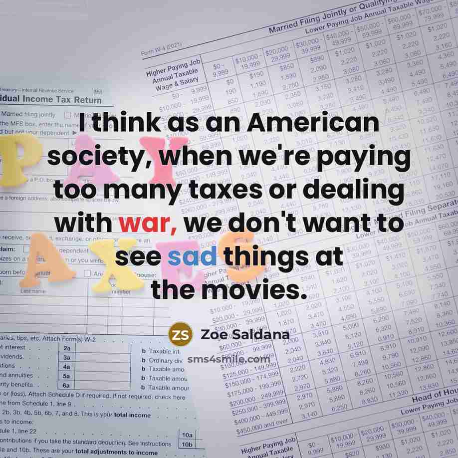 “I think as an American society, when we're paying too…” quote by Zoe Saldana