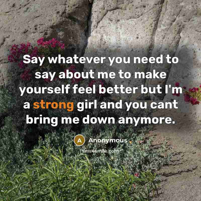 “Say whatever you need to say about me to make…” quote by Anonymous